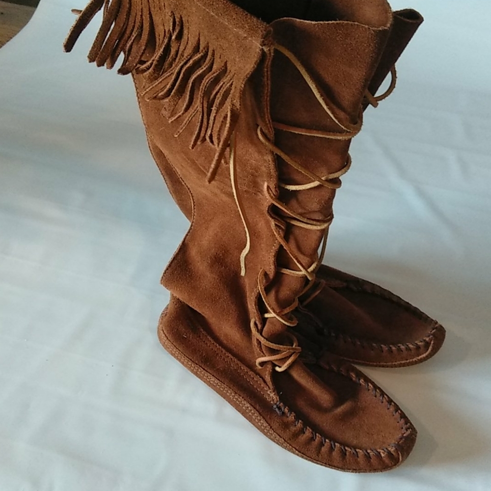 Moccasins boots lace up